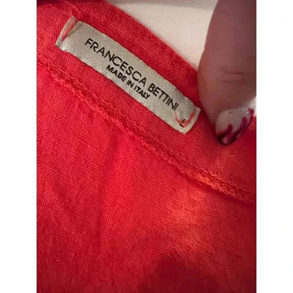 FRANCESCA BETTINI babydoll 100% LINEN DRESS SIZE LARGE - Picture 8 of 9